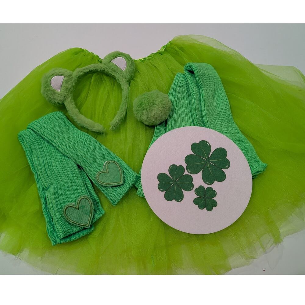 New 5 pc Jr teen child tutu adult apron care bear HANDMADE leg warmers headband